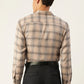 Jainish Men's Cotton Checked Formal Shirts ( SF 793Brown )