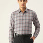 Jainish Men's Cotton Checked Formal Shirts ( SF 793Grey )