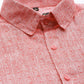 Jainish Men's  Linen Cotton Polka Dots Formal Shirts ( SF 794Red )