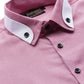 Jainish Men's  Cotton Solid Formal Shirts ( SF 796Purple )