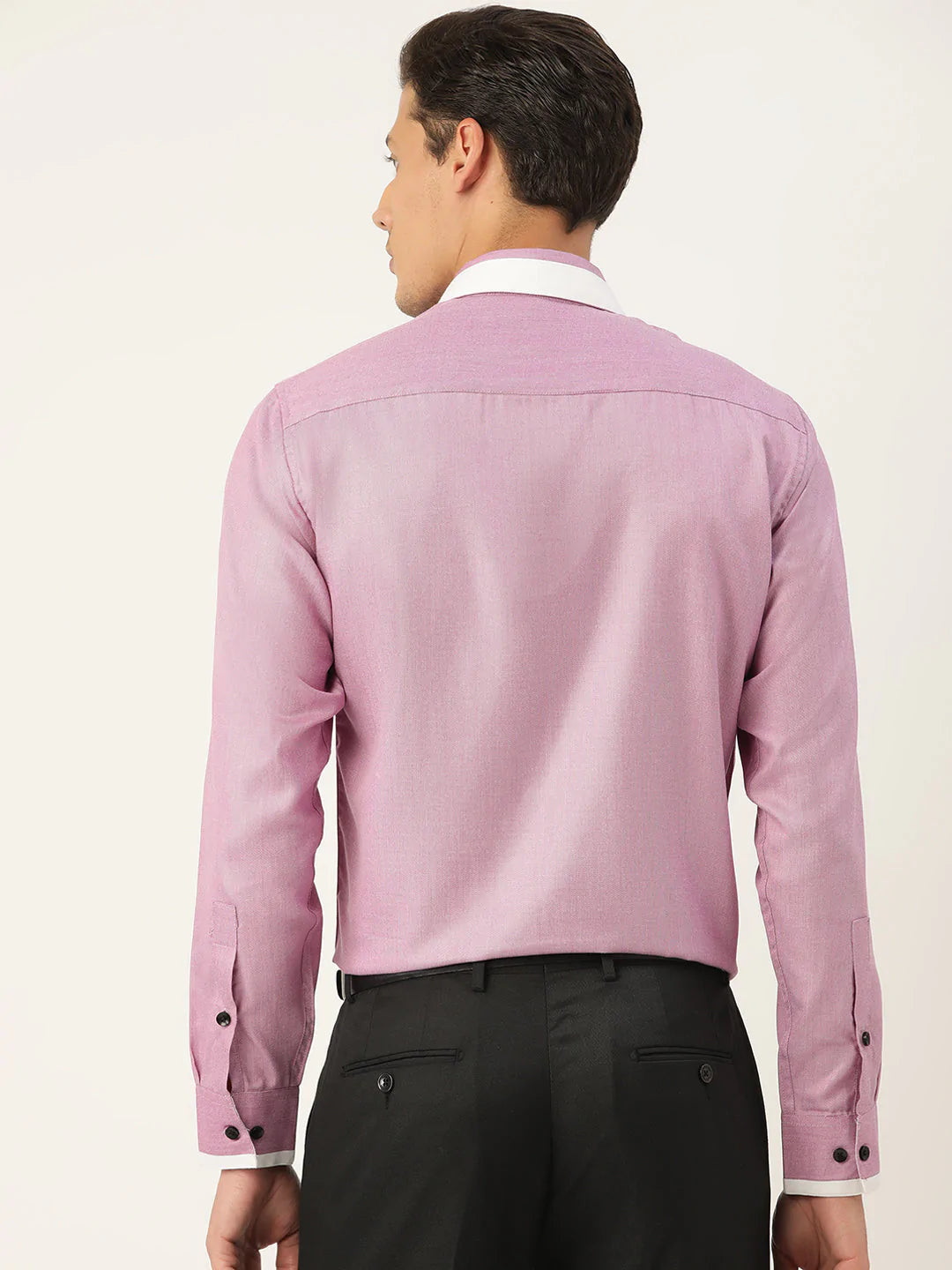 Jainish Men's  Cotton Solid Formal Shirts ( SF 796Purple )