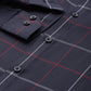 Jainish Men's Cotton Checked Formal Shirts ( SF 797Navy )
