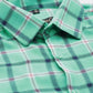 Jainish Men's Cotton Checked Formal Shirts ( SF 803Green )