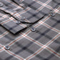 Jainish Men's Cotton Checked Formal Shirts ( SF 803Grey )