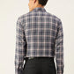 Jainish Men's Cotton Checked Formal Shirts ( SF 803Grey )
