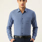 Jainish Men's Cotton Checked Formal Shirts ( SF 804Blue )