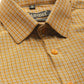 Jainish Men's Cotton Checked Formal Shirts ( SF 804Mustard )
