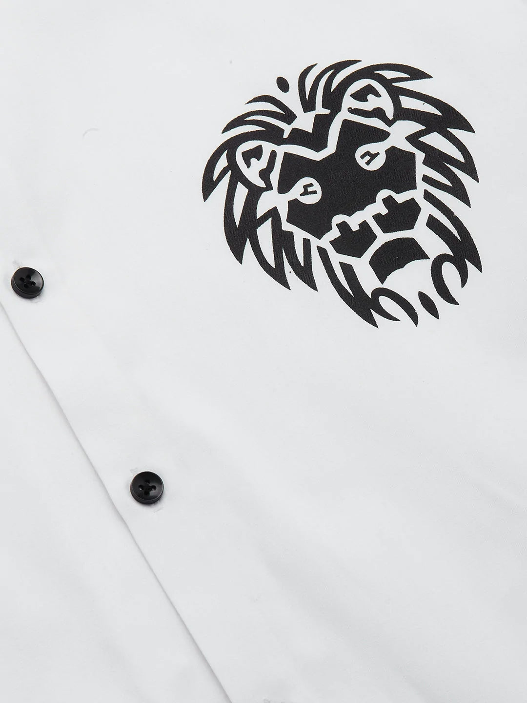 Jainish Men's Cotton Printed Formal Shirts ( SF 806White )