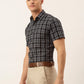 Jainish Men's Cotton Checked Half Sleeve Formal Shirts ( SF 808Black )