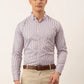 Jainish Men's Cotton Checked Button Down Collar Formal Shirts ( SF 809Light-Purple )