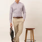 Jainish Men's Cotton Checked Button Down Collar Formal Shirts ( SF 809Light-Purple )