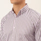 Jainish Men's Cotton Checked Button Down Collar Formal Shirts ( SF 809Light-Purple )