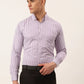 Jainish Men's Cotton Checked Button Down Collar Formal Shirts ( SF 809Purple )