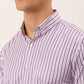 Jainish Men's Cotton Checked Button Down Collar Formal Shirts ( SF 809Purple )