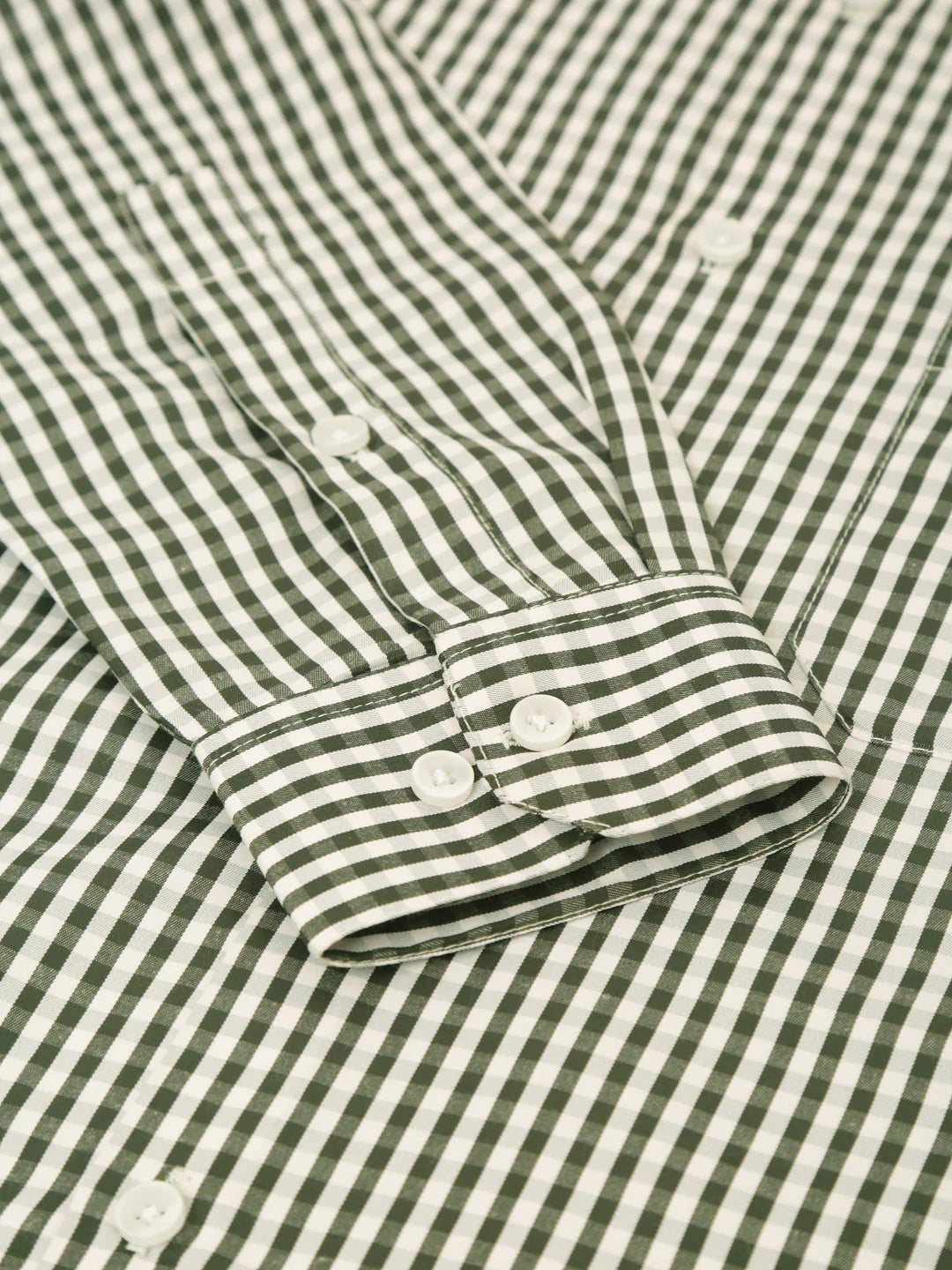 Jainish Men's Cotton Checked Button Down Collar Formal Shirts ( SF 810Black )