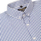 Jainish Men's Cotton Checked Button Down Collar Formal Shirts ( SF 810Blue )