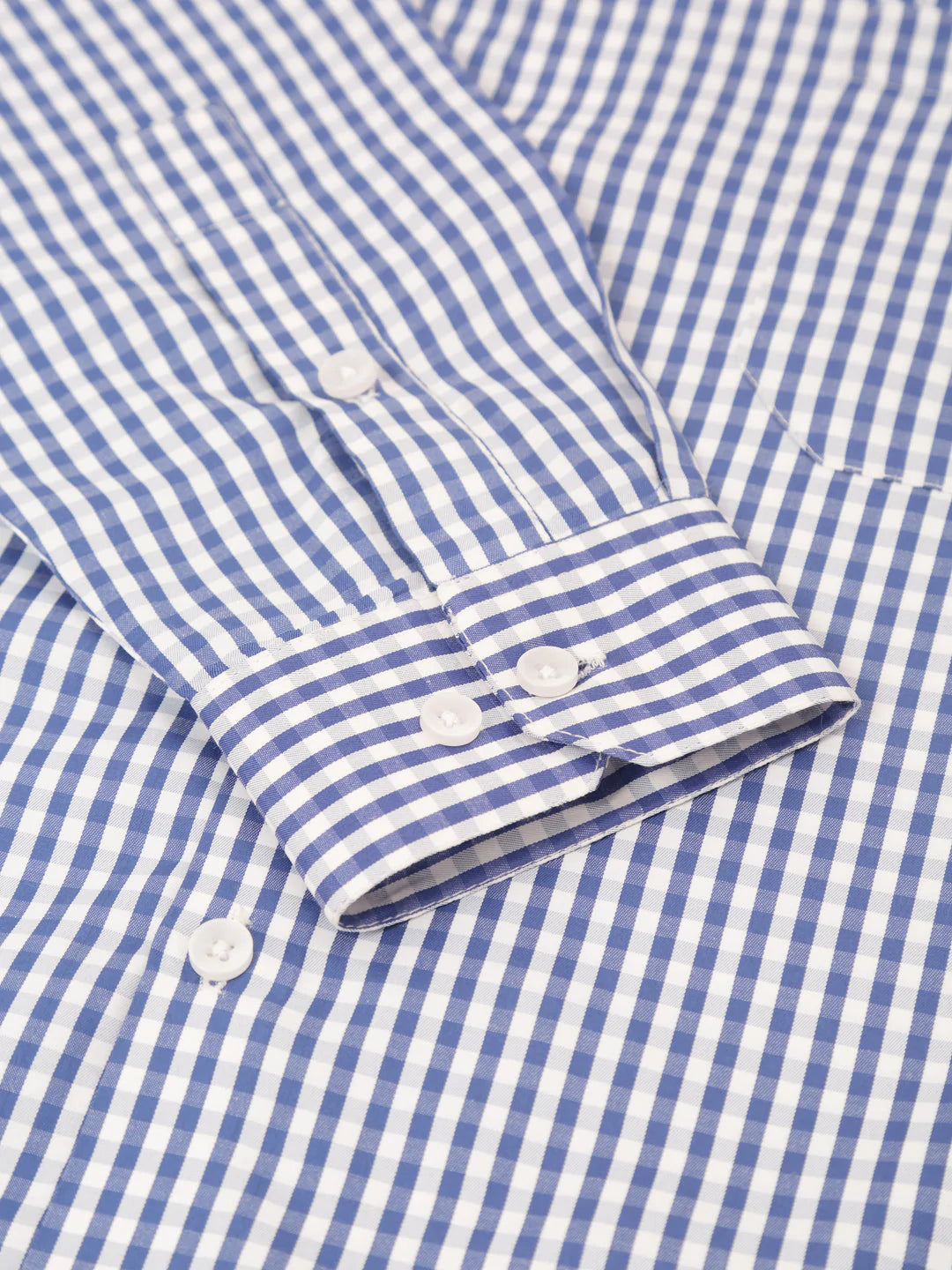 Jainish Men's Cotton Checked Button Down Collar Formal Shirts ( SF 810Blue )