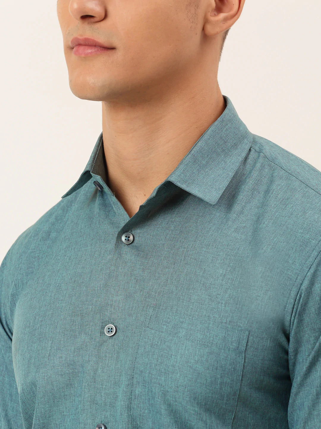 Jainish Men's Cotton Solid Half Sleeve Formal Shirts ( SF 811Grey )