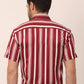 Jainish Men's Lycra Striped Half Sleeve Formal Shirts ( SF 812Maroon )