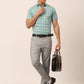 Jainish Men's Cotton Checked Half Sleeve Formal Shirts ( SF 815Green )
