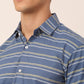 Jainish Men's Cotton Striped Half Sleeve Formal Shirts ( SF 816Blue )