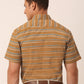 Jainish Men's Cotton Striped Half Sleeve Formal Shirts ( SF 816Mustard )