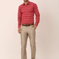 Jainish Men's  Cotton Striped Formal Shirts ( SF 820Maroon )