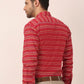 Jainish Men's  Cotton Striped Formal Shirts ( SF 820Maroon )