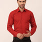 Jainish Men's  Cotton Printed Formal Shirts ( SF 821Red )