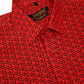Jainish Men's  Cotton Printed Formal Shirts ( SF 821Red )