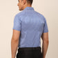 Men's Cotton Striped Formal Shirts ( SF 824Blue )