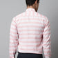 Men Peach Classic Horizontal Striped Formal Shirt ( SF 850Peach )