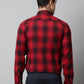Men Red Checks Regular Fit Cotton Formal Shirt ( SF 859Red )