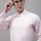 Men's Pink Dobby Textured Formal Shirt