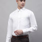 Men's White Dobby Textured Formal Shirt