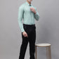 Men's Green Cotton Solid Formal Shirt