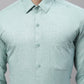 Men's Green Cotton Solid Formal Shirt