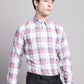 Men Pink Checked Ragular Fit Formal Shirt ( SF 884 Pink )