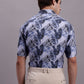 Men's Floral Printed Formal Shirt ( SF 885 Grey )