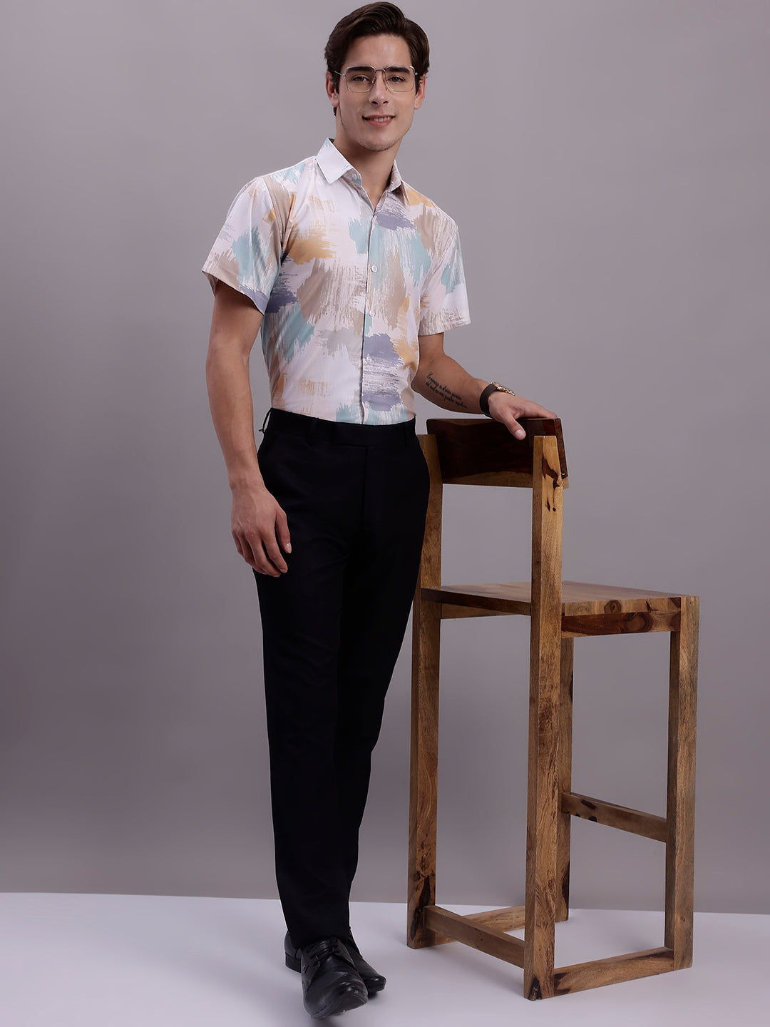 Men's Printed Formal Shirt ( SF 885 Multi )