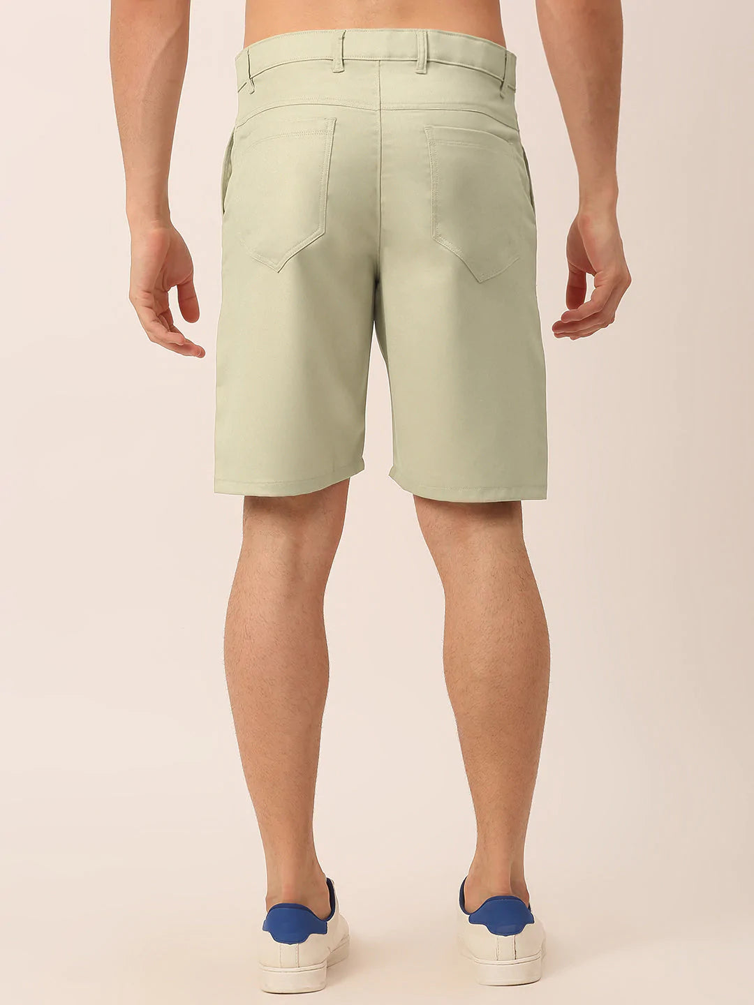 Jainish Men's Casual Cotton Solid Shorts ( SGP 153 Cream )