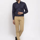 Jainish Navy Men's Cotton Printed Formal Shirt's ( SF 775Navy )