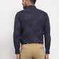 Jainish Navy Men's Cotton Printed Formal Shirt's ( SF 775Navy )
