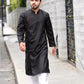 Jompers Men Black Solid Kurta with Churidar ( JOKP 588 Black )