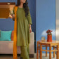 Jompers Women Olive Green Solid Kurta with Palazzos & Dupatta ( JOKPL MU-D 1283 Olive )