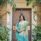 Women Green Ethnic Motifs Printed Pure Cotton Kurta with Trousers & Dupatta ( JOKS D23G 1401 Green )